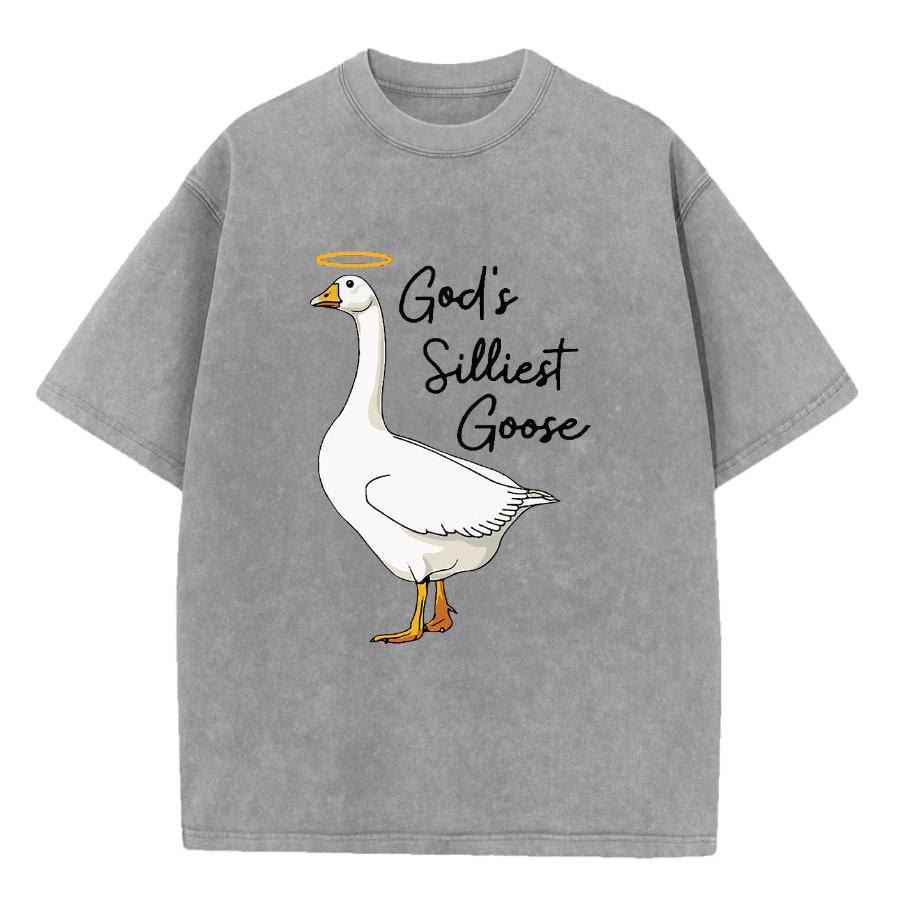 T-shirt délavé à l'oie le plus ridicule de Dieu, atelier d'art chrétien - Gris - 5XL - image 2