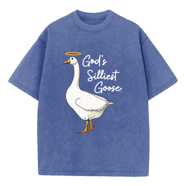 T-shirt délavé à l'oie le plus ridicule de Dieu, atelier d'art chrétien - Marine - 5XL - image 9