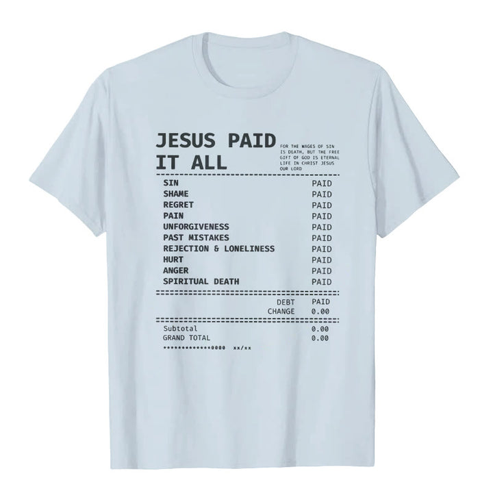 T-shirt Christianartworkshop « Jésus a tout payé » - Bleu - 2XL - image 5