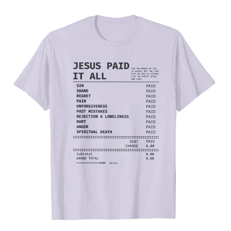 T-shirt Christianartworkshop « Jésus a tout payé » - Violet - 2XL - image 7