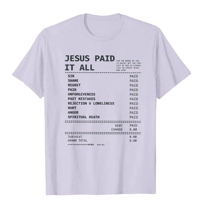 T-shirt Christianartworkshop « Jésus a tout payé » - Violet - 2XL - image 7