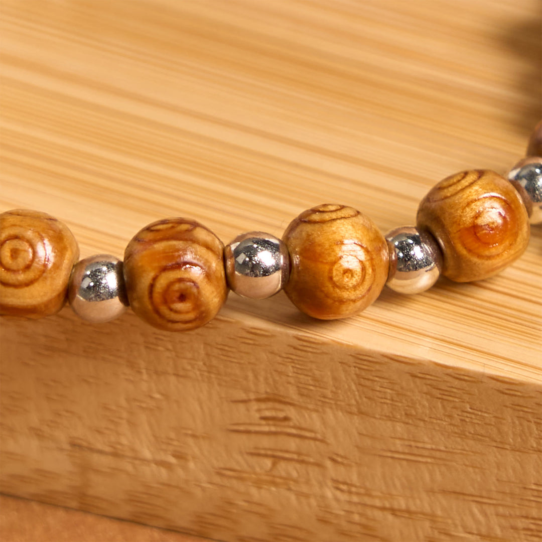 Bracelet crucifix rose avec icône de Jésus, Christianartworkshop : Bijou spirituel fait main d'une qualité exceptionnelle - image 5