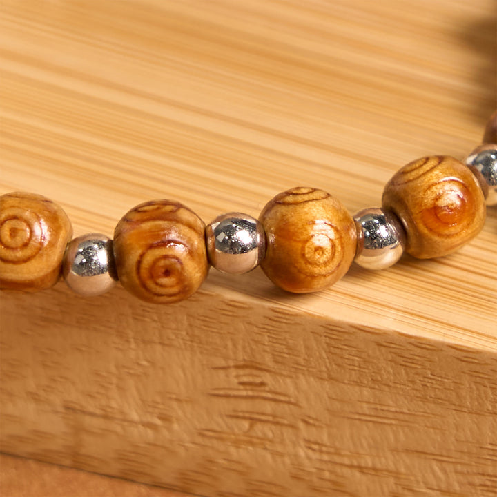 Bracelet crucifix rose avec icône de Jésus, Christianartworkshop : Bijou spirituel fait main d'une qualité exceptionnelle - image 5