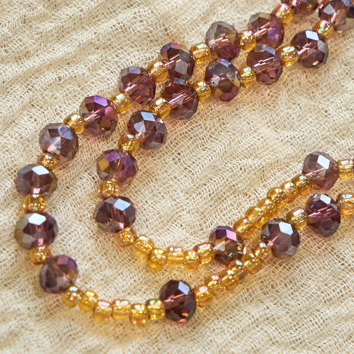 Christianartworkshop Crucifix fait main en cristal violet et verre, chapelet Notre-Dame, chapelet de la Grâce Divine - image 5