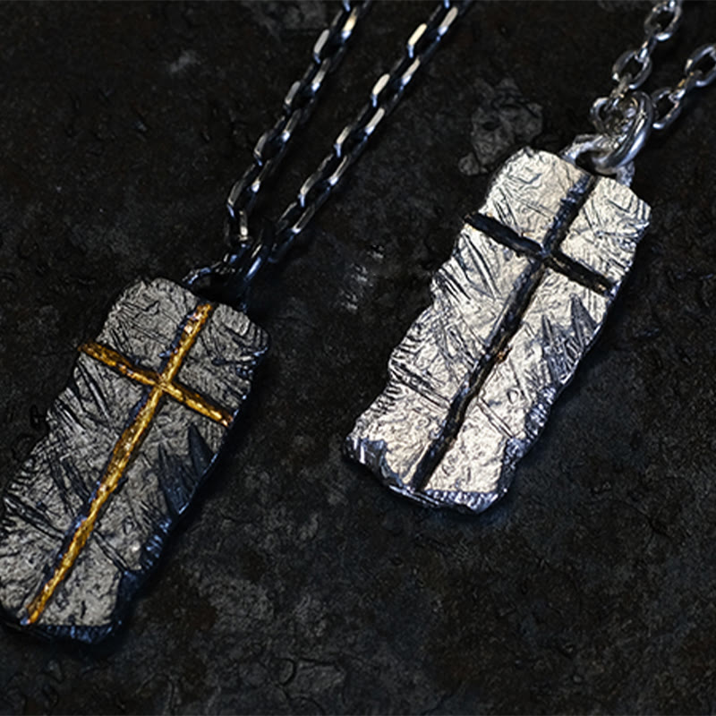 Collier croix vintage et classique en argent sterling 999 de Christianartworkshop : symbole de foi au charme rétro - image 1