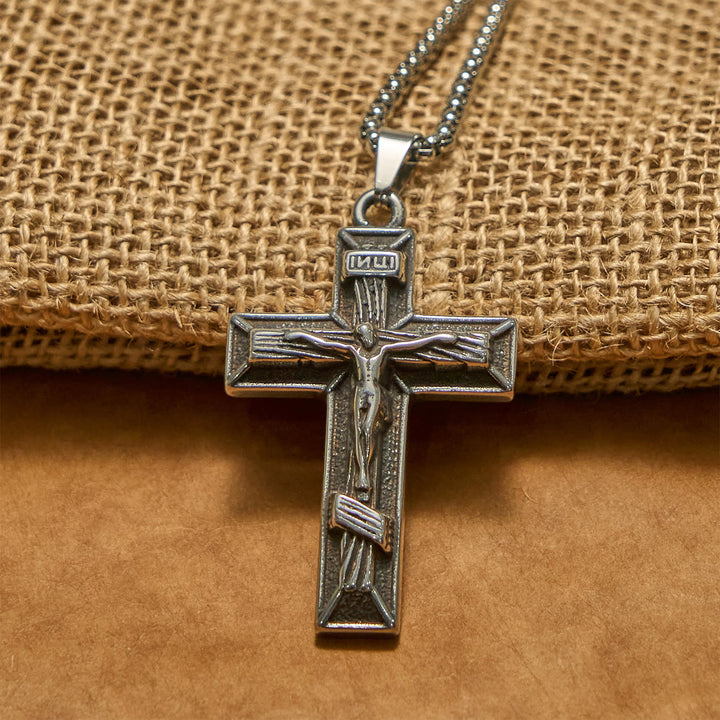 Christianartworkshop Collier pendentif crucifix style rétro classique : un emblème fidèle - image 2