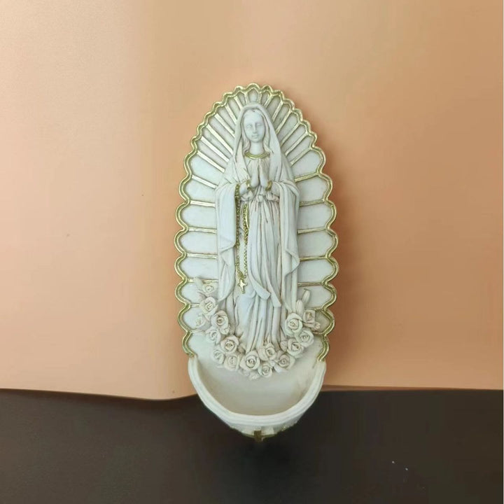 Christianartworkshop Statue murale de la Vierge Marie, sculpture, bénitier - image 5