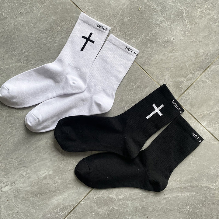Christianartworkshop Chaussettes en coton de la foi chrétienne — MARCHEZ PAR LA FOI, NON PAR LA VUE - image 5