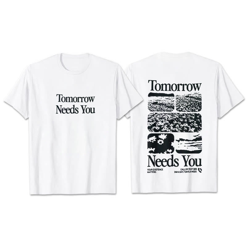 T-shirt Christianartworkshop Tomorrow Needs You - Blanc - 2XL - image 6