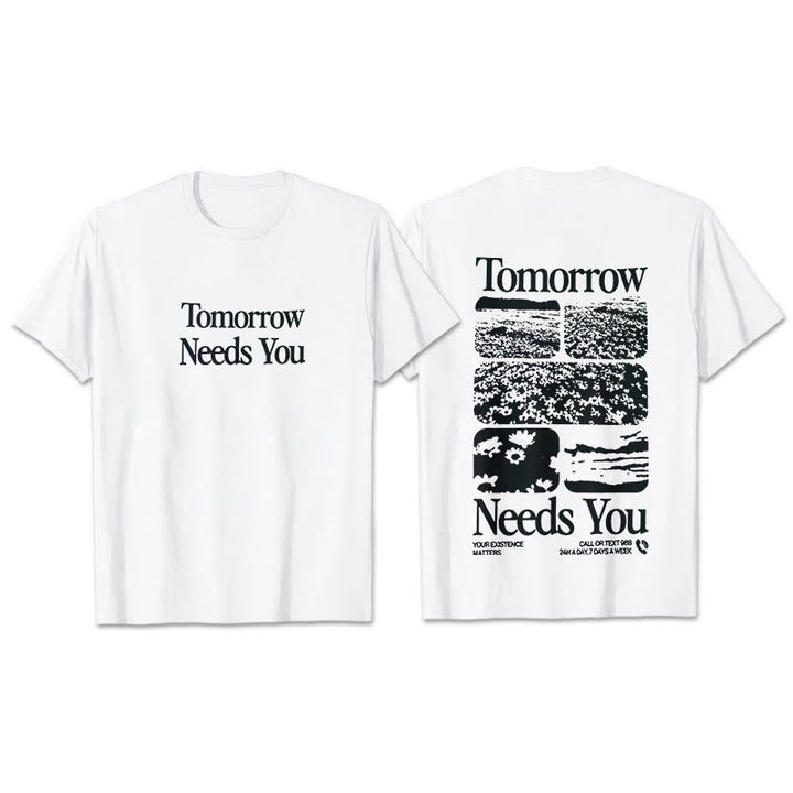 T-shirt Christianartworkshop Tomorrow Needs You - Blanc - 2XL - image 6