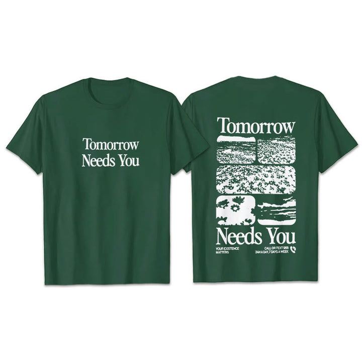T-shirt Christianartworkshop Tomorrow Needs You - Vert foncé - 2XL - image 4