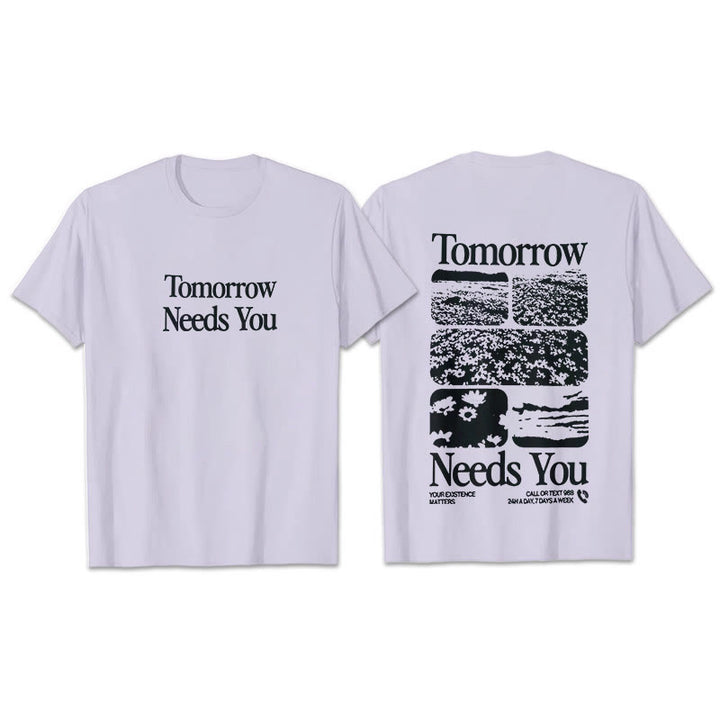 T-shirt Christianartworkshop Tomorrow Needs You - Violet - 2XL - image 8