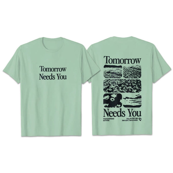T-shirt Christianartworkshop Tomorrow Needs You - Vert clair - 2XL - image 3