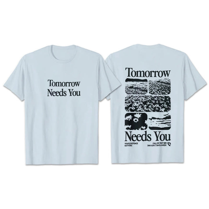 T-shirt Christianartworkshop Tomorrow Needs You - Bleu - 2XL - image 0