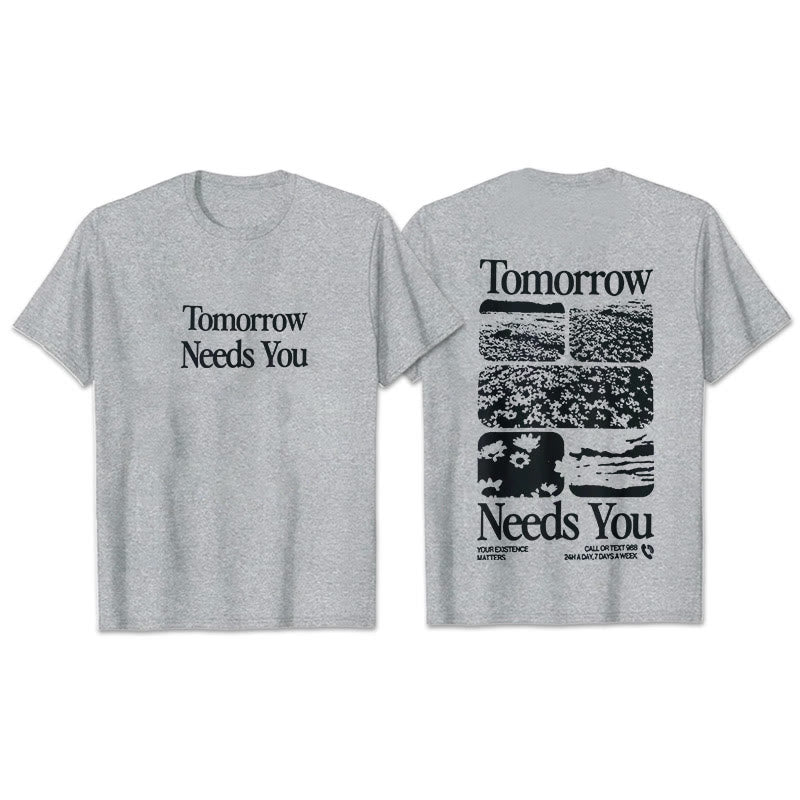 T-shirt Christianartworkshop Tomorrow Needs You - Gris - 2XL - image 5