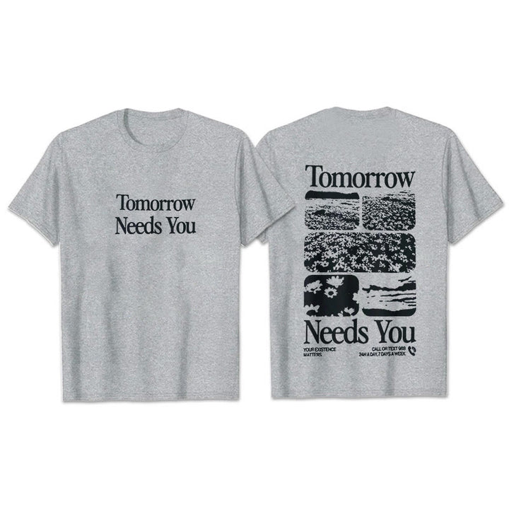 T-shirt Christianartworkshop Tomorrow Needs You - Gris - 2XL - image 5