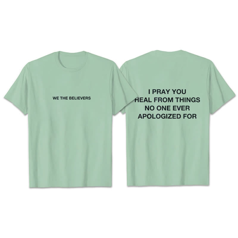 T-shirt Christianartworkshop « Je prie pour que tu guérisses de choses pour lesquelles personne ne s'est jamais excusé » - Vert clair - 2XL - image 10