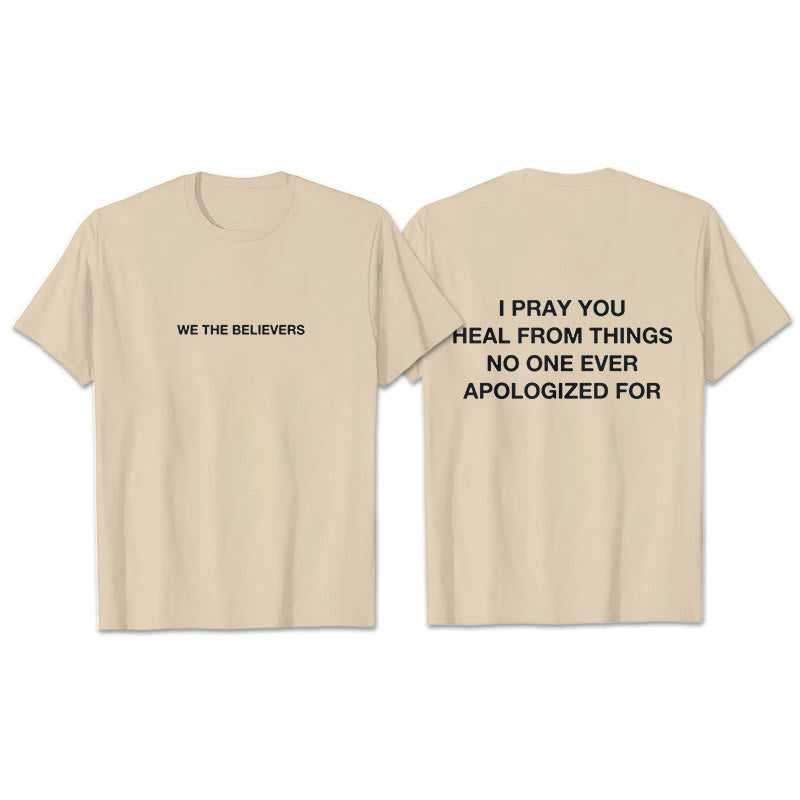 T-shirt Christianartworkshop « Je prie pour que tu guérisses de choses pour lesquelles personne ne s'est jamais excusé » - Beige - 2XL - image 13