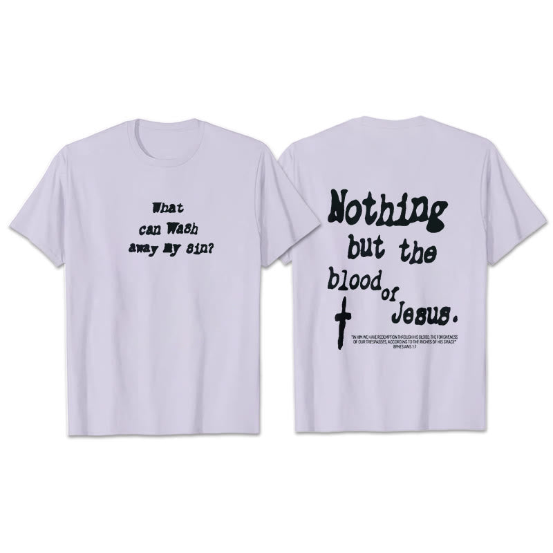 T-shirt en coton Christianartworkshop « Rien que le sang de Jésus » - Violet - 2XL - image 20