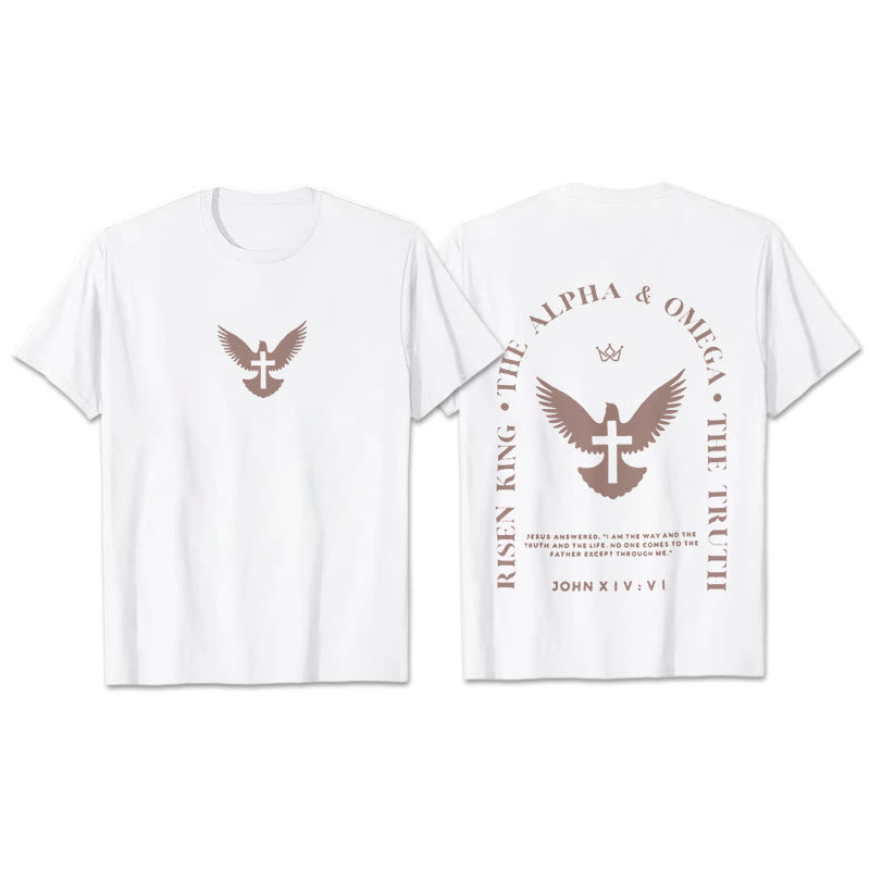 T-shirt en coton Christianartworkshop « Jésus est le chemin, la vérité, la vie » - Blanc - 2XL - image 0