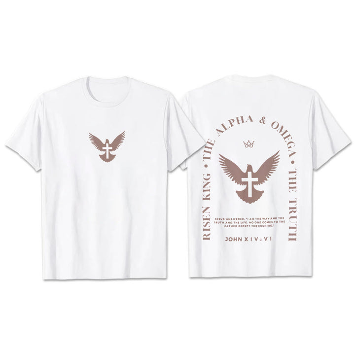 T-shirt en coton Christianartworkshop « Jésus est le chemin, la vérité, la vie » - Blanc - 2XL - image 0