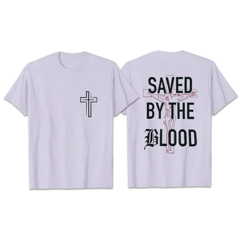 T-shirt en coton Christianartworkshop « Sauvé par le Seigneur » - Violet - 2XL - image 24