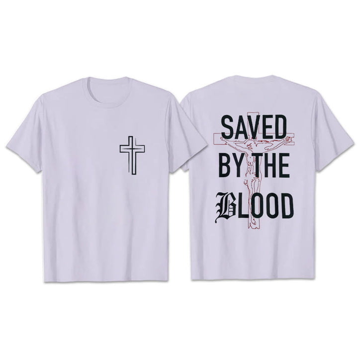 T-shirt en coton Christianartworkshop « Sauvé par le Seigneur » - Violet - 2XL - image 24