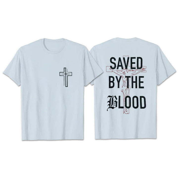 T-shirt en coton Christianartworkshop « Sauvé par le Seigneur » - image 18