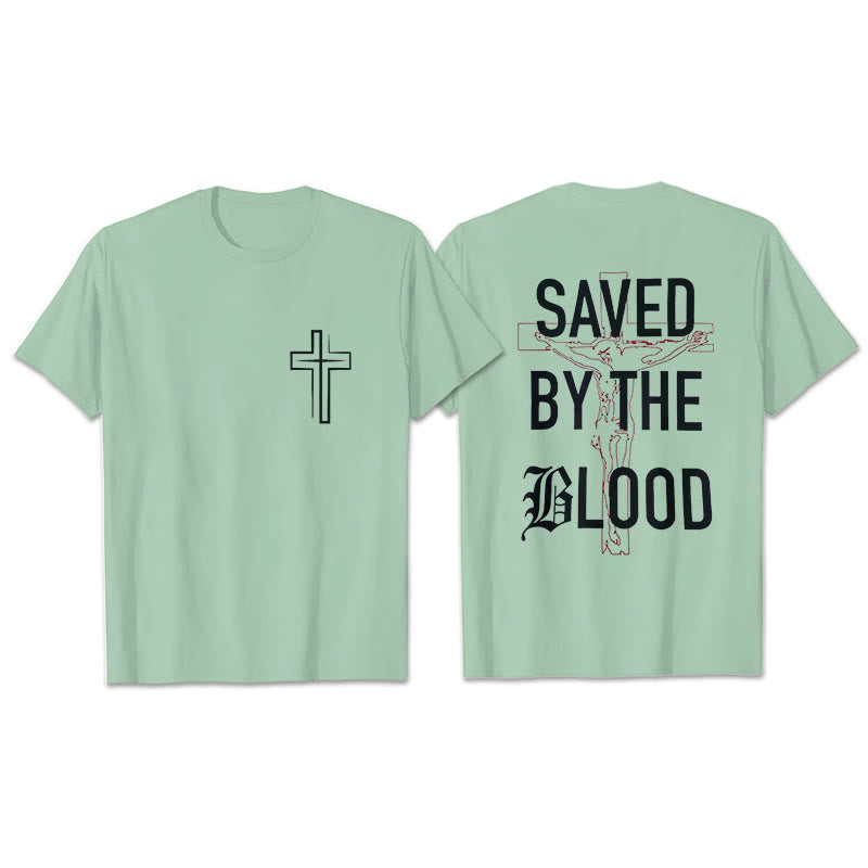 T-shirt en coton Christianartworkshop « Sauvé par le Seigneur » - Vert clair - 2XL - image 25