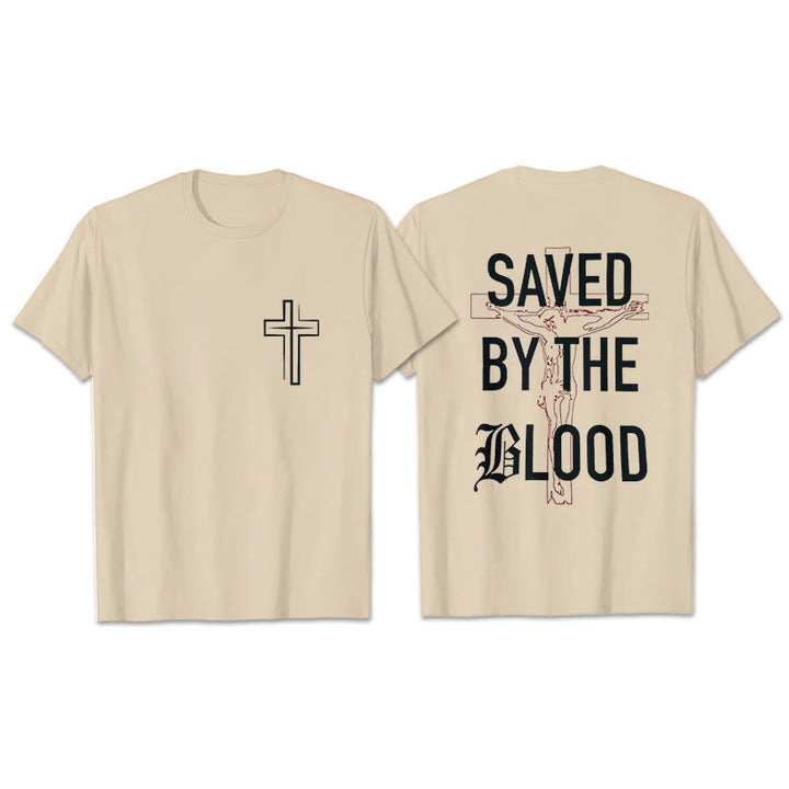 T-shirt en coton Christianartworkshop « Sauvé par le Seigneur » - Beige - 2XL - image 12