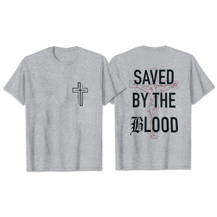 T-shirt en coton Christianartworkshop « Sauvé par le Seigneur » - Gris clair - 2XL - image 21