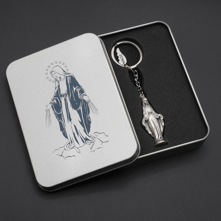 Christianartworkshop Porte-clés coulissant à l'effigie de la Vierge Marie et de la médaille miraculeuse : souvenir de la dévotion à Marie - image 4