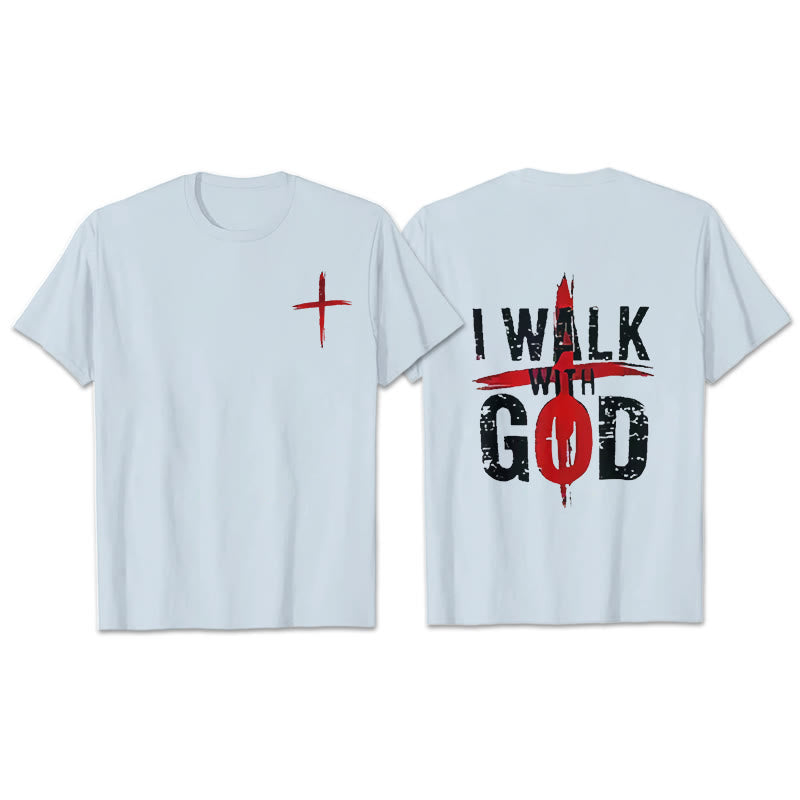 T-shirt Christianartworkshop « Je marcherai avec Dieu » - Bleu - 2XL - image 9