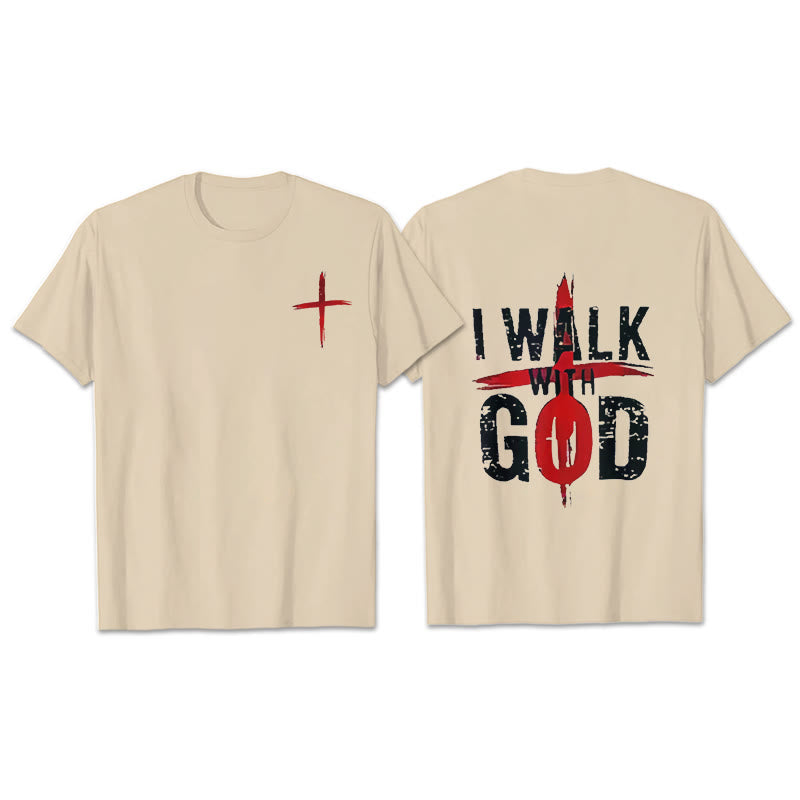T-shirt Christianartworkshop « Je marcherai avec Dieu » - Beige - 2XL - image 6