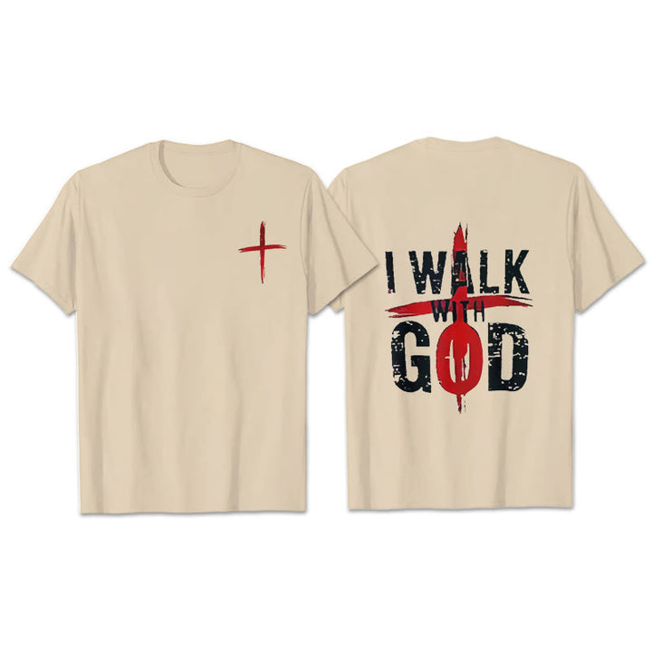 T-shirt Christianartworkshop « Je marcherai avec Dieu » - Beige - 2XL - image 6