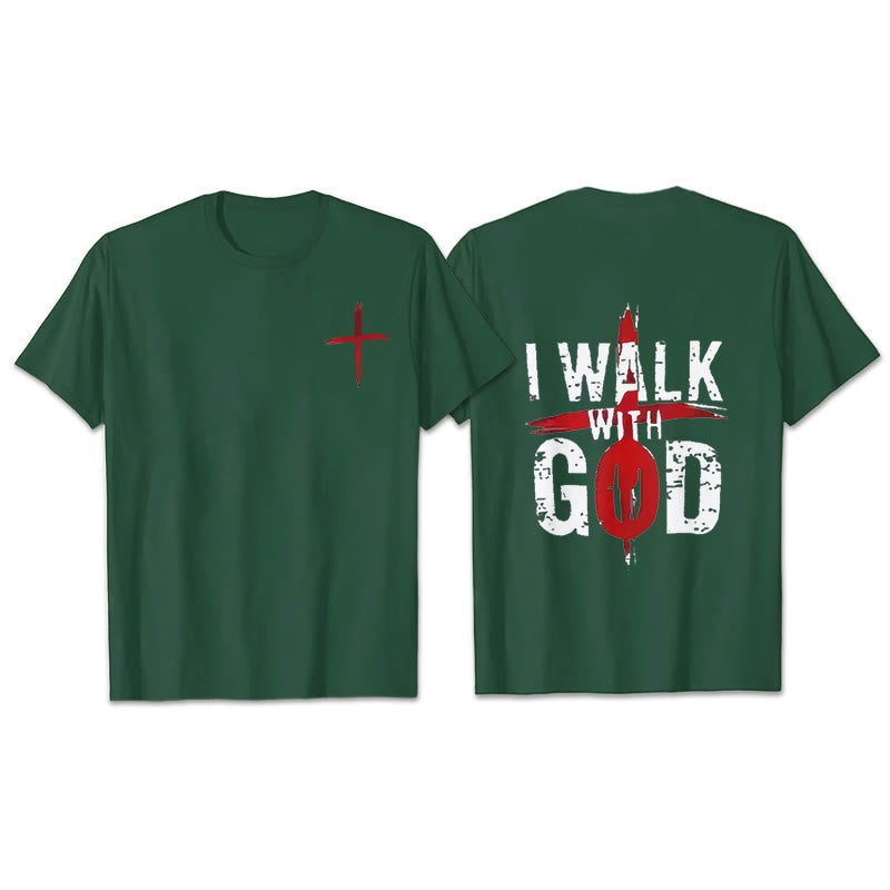 T-shirt Christianartworkshop « Je marcherai avec Dieu » - Vert foncé - 2XL - image 18