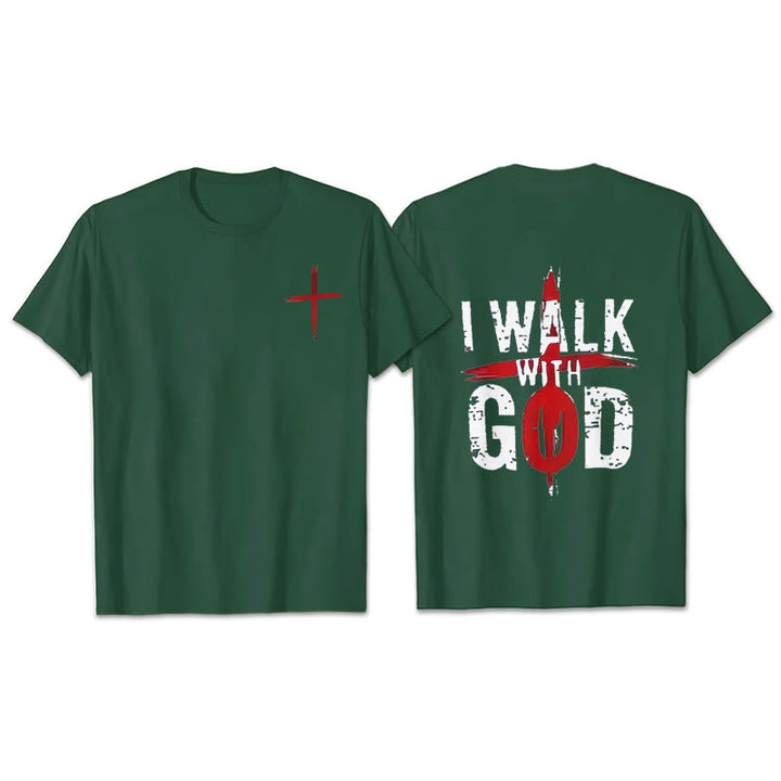 T-shirt Christianartworkshop « Je marcherai avec Dieu » - Vert foncé - 2XL - image 18