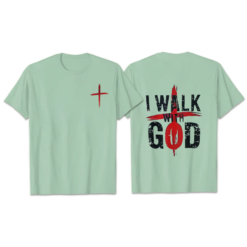 T-shirt Christianartworkshop « Je marcherai avec Dieu » - Vert clair - 2XL - image 15