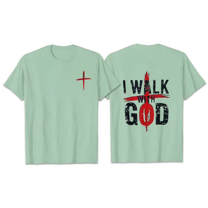 T-shirt Christianartworkshop « Je marcherai avec Dieu » - Vert clair - 2XL - image 15