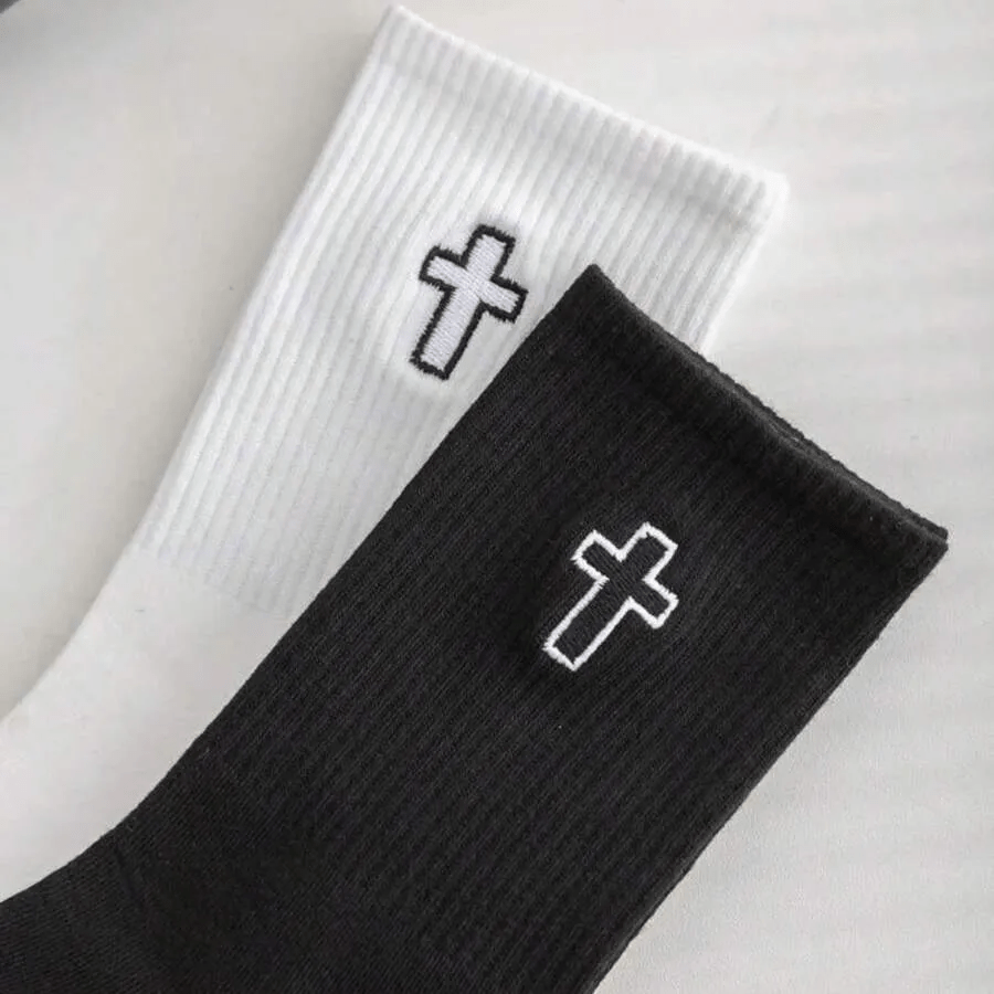 Christianartworkshop Chaussettes Croix Sacrée : Marchez avec grâce spirituelle - image 1