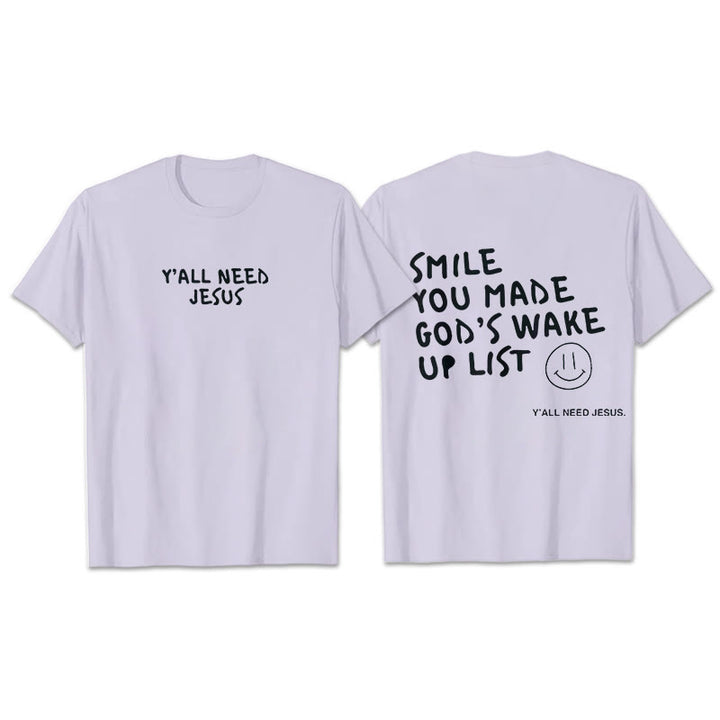 T-shirt « SMILE » de Christianartworkshop - Violet - 2XL - image 6