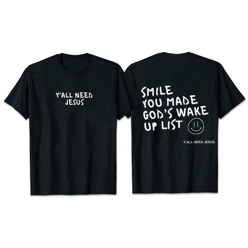 T-shirt « SMILE » de Christianartworkshop - Noir - 2XL - image 2