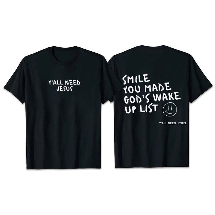 T-shirt « SMILE » de Christianartworkshop - Noir - 2XL - image 2