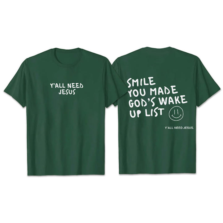 T-shirt « SMILE » de Christianartworkshop - Vert foncé - 2XL - image 7