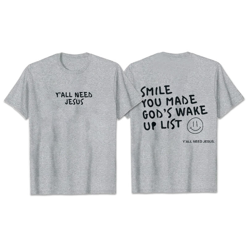 T-shirt « SMILE » de Christianartworkshop - Gris - 2XL - image 3