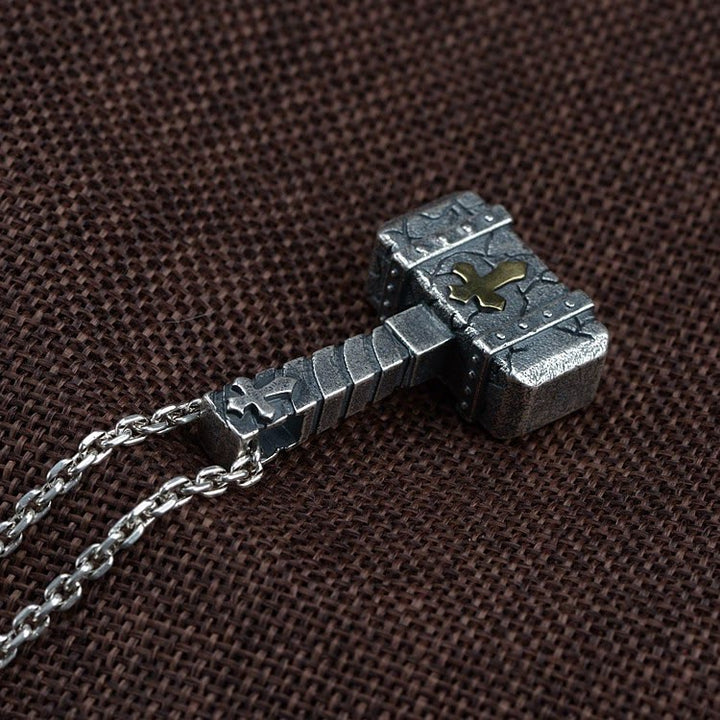 Collier Croix Marteau Sacrée en Argent 925 de Christianartworkshop : Symbole de foi robuste au charme rétro - image 4