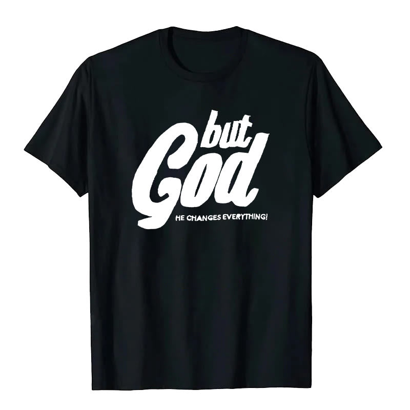 T-shirt à manches courtes premium Christianartworkshop But God - Noir - 2XL - image 6