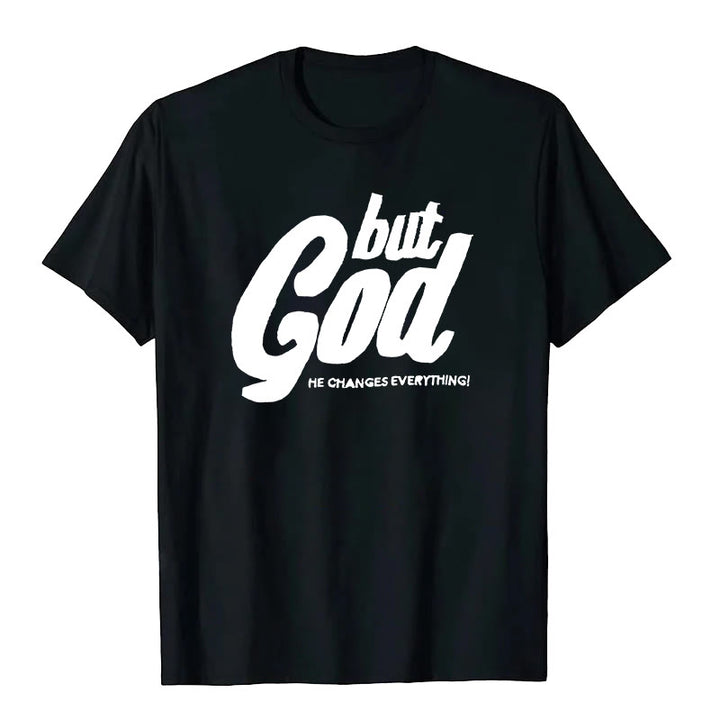 T-shirt à manches courtes premium Christianartworkshop But God - Noir - 2XL - image 6