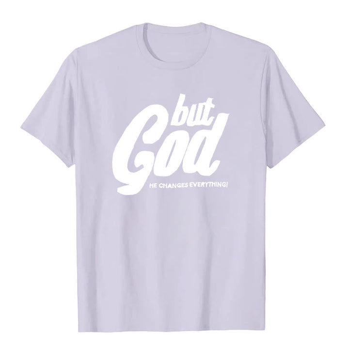 T-shirt à manches courtes premium Christianartworkshop But God - Violet - 2XL - image 4