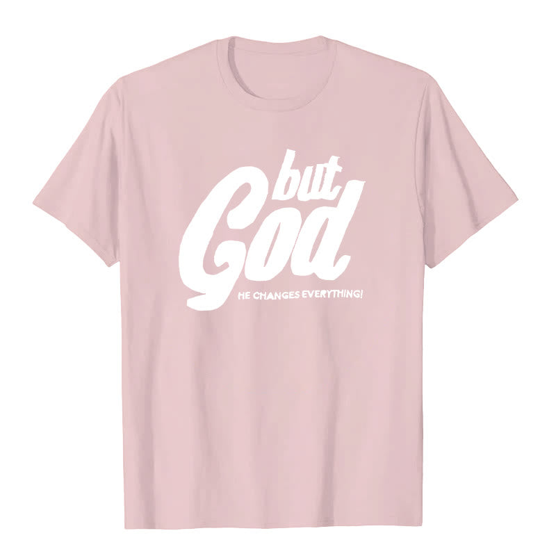 T-shirt à manches courtes premium Christianartworkshop But God - Rose - 2XL - image 7